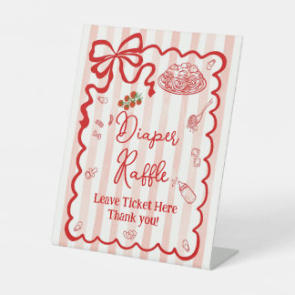 Diaper Raffle Leave Ticket Here Pedestal Sign