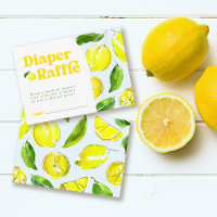 Diaper Raffle Lemon Retro Baby Shower