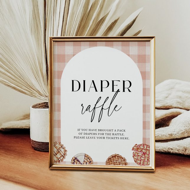 Diaper Raffle Little Cutie Pie Baby Shower Game Poster (Creator Uploaded)