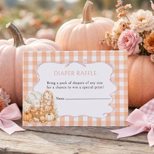 Diaper Raffle Little Pumpkin Baby Shower Enclosure Card