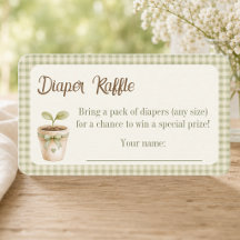 Diaper Raffle Little Sprout Baby Shower