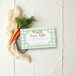 Diaper Raffle Little Sprout Grown Farm Baby Shower Enclosure Card