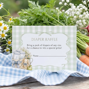 Diaper Raffle Locally Grown Baby Shower Enclosure Card