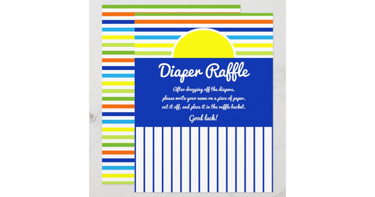 Diaper Raffle Name In the Bucket Sign | Zazzle