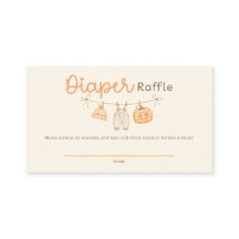 Diaper Raffle Orange Gingham Pumpkin