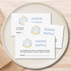 Diaper Raffle Pumpkin Boys Baby Shower Enclosure Card