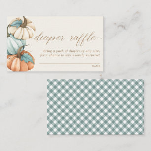 Diaper Raffle – Rustic Autumn Fall Baby Shower E Enclosure Card