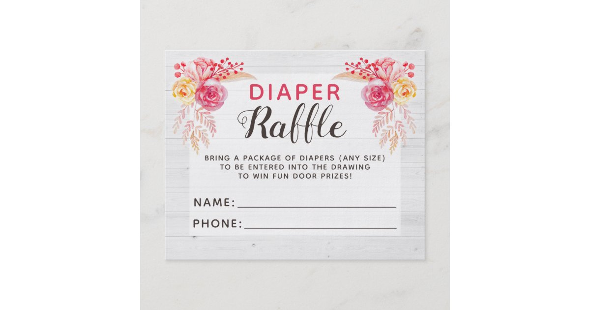  Diaper Raffle Tickets, Diaper Raffle Sign, Watercolor Ocean Themed  Baby Shower Game Kit, Marine Life Themed Baby Shower Game Party, Baby  Shower Game to Bring a Pack of Diapers (1