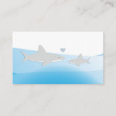 Diaper Raffle Shark Blue Ocean Baby Shower Enclosure Card (Back)