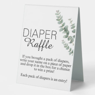 Diaper Raffle Sign