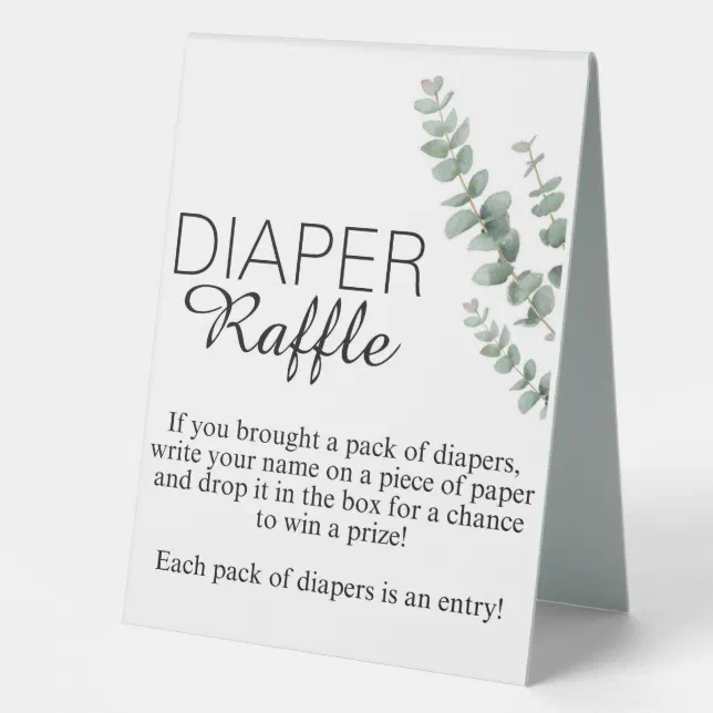 Diaper Raffle Sign | Zazzle