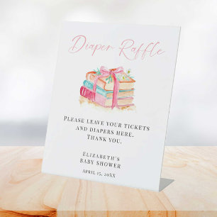 Diaper Raffle Sign New Chapter Begins Baby Shower