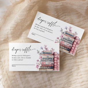 Diaper Raffle Storybook New Chapter Baby Shower Enclosure Card