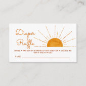 Diaper Raffle Sun Baby Shower  Enclosure Card (Front)