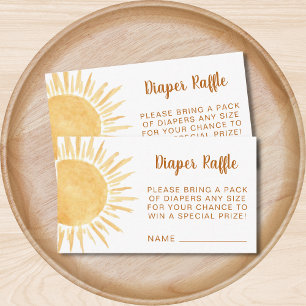 Diaper Raffle Sunshine Baby Shower Enclosure Card