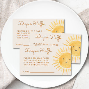 Diaper Raffle Sunshine Baby Shower Enclosure Card