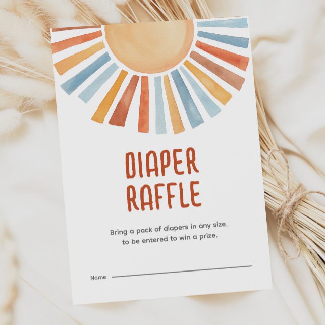 Diaper Raffle Sunshine Gender Neutral Baby Shower Enclosure Card (Creator Uploaded)
