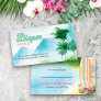 Diaper Raffle Surfboards on Beach Baby Shower Enclosure Card