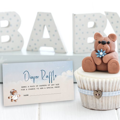 Diaper Raffle Teddy Bear Baby Shower Enclosure Car
