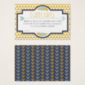 Diaper Raffle Ticket, Aztec, Arrows, Tribal (Front & Back)