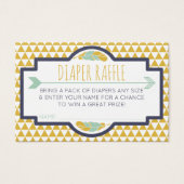 Diaper Raffle Ticket, Aztec, Arrows, Tribal (Front)