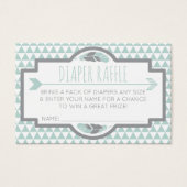 Diaper Raffle Ticket, Aztec, Arrows, Tribal (Front)