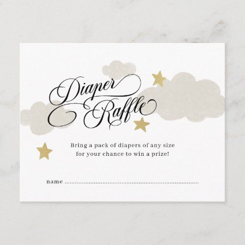 Diaper Raffle Ticket Baby Shower Enclosure Card