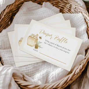 Diaper Raffle Ticket Bee Themed Baby Shower Game E Enclosure Card