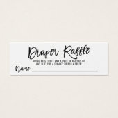 DIAPER RAFFLE Ticket Black White Baby Shower (Front)