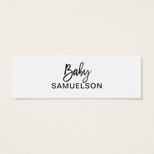 DIAPER RAFFLE Ticket Black White Baby Shower (Back)