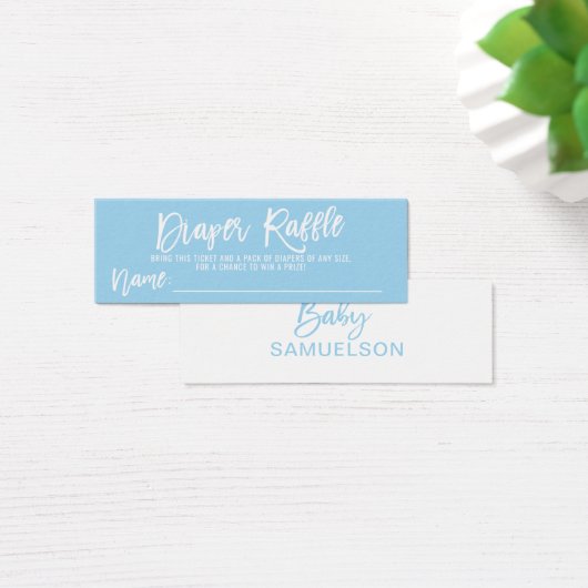 DIAPER RAFFLE Ticket Blue BOY Baby Shower (Desk)
