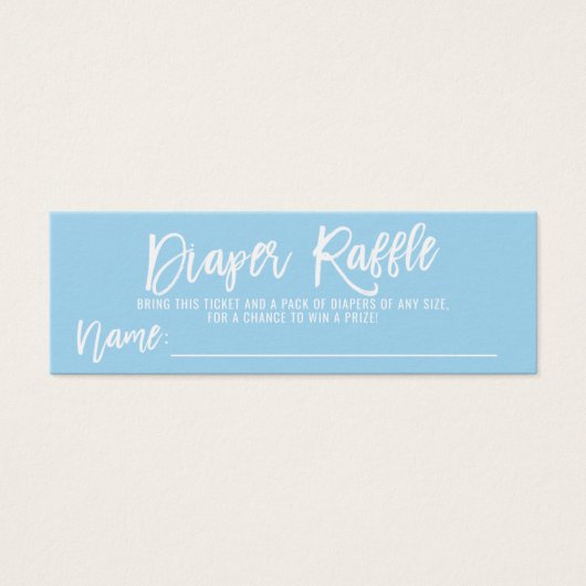 DIAPER RAFFLE Ticket Blue BOY Baby Shower (Front)
