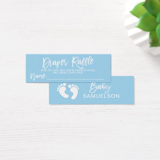 DIAPER RAFFLE Ticket Blue BOY Baby Shower QTY 100 (Desk)