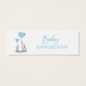 DIAPER RAFFLE Ticket Blue Elephant Baby Shower (Back)