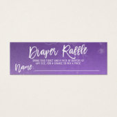 DIAPER RAFFLE Ticket Butterfly Purple Baby Shower (Front)