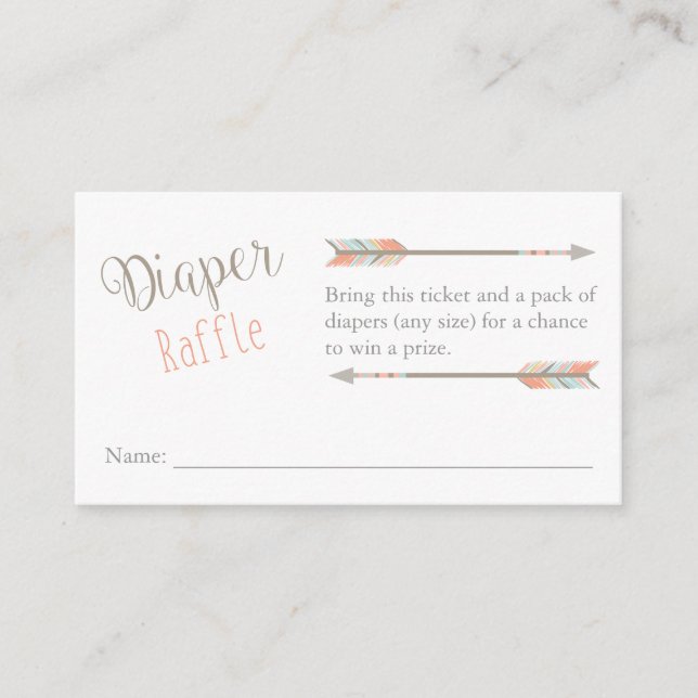 Diaper Raffle Ticket Enclosure Card (Front)