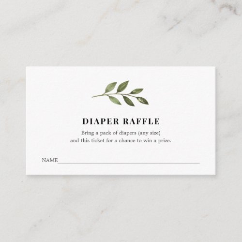Diaper Raffle Ticket for Baby Shower