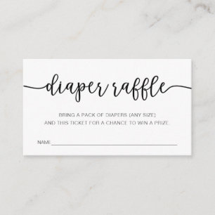Diaper Raffle Ticket for Baby Shower Enclosure Card