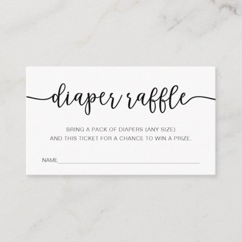 Diaper Raffle Ticket for Baby Shower