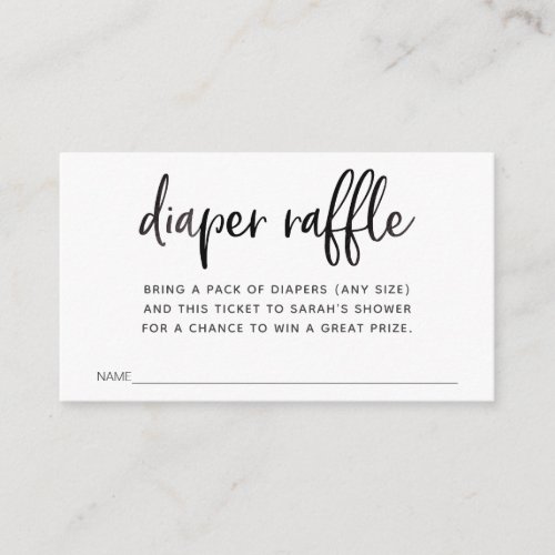 Diaper Raffle Ticket for Baby Shower