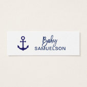 DIAPER RAFFLE Ticket Navy Nautical Baby Shower (Back)