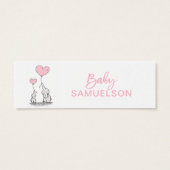 DIAPER RAFFLE Ticket Pink Elephant Baby Shower (Back)