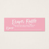DIAPER RAFFLE Ticket Pink Girl Baby Shower (Front)