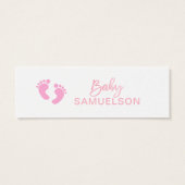 DIAPER RAFFLE Ticket Pink Girl Baby Shower (Back)