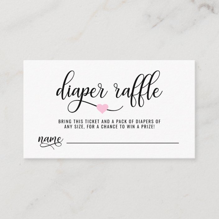 diaper raffle cards