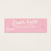 DIAPER RAFFLE Ticket Pink Princess Baby Shower (Front)