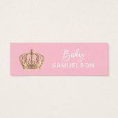 DIAPER RAFFLE Ticket Pink Princess Baby Shower (Back)