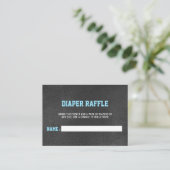 DIAPER RAFFLE Ticket Sports Chalkboard Baby Shower Enclosure Card (Standing Front)