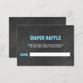 DIAPER RAFFLE Ticket Sports Chalkboard Baby Shower Enclosure Card (Front/Back)