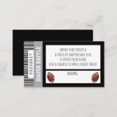 Diaper Raffle Ticket, Sports, Football Baby Shower Enclosure Card (Front/Back)